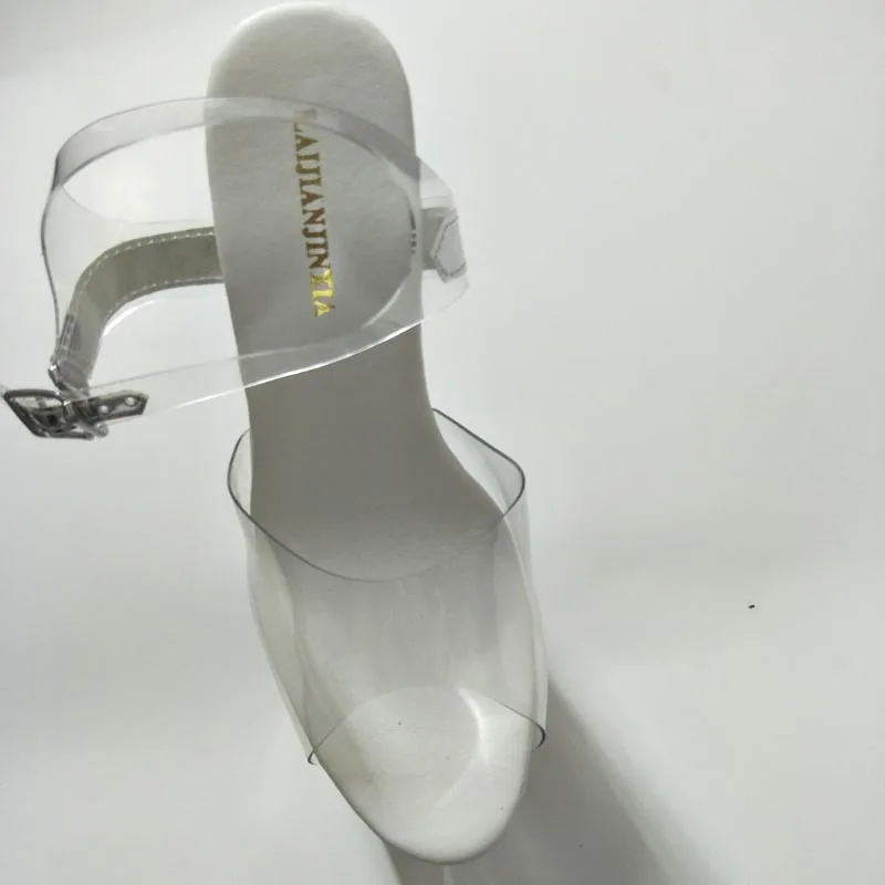 Laijianjinxia Cristal 34 Mince 46 Mariage Chaussures Hauts Dés De Plates formes Plus Talons Taille Nouvelles D'été Dames E007 20 Sexy Cm e008 Pantoufles La trwtxZq8