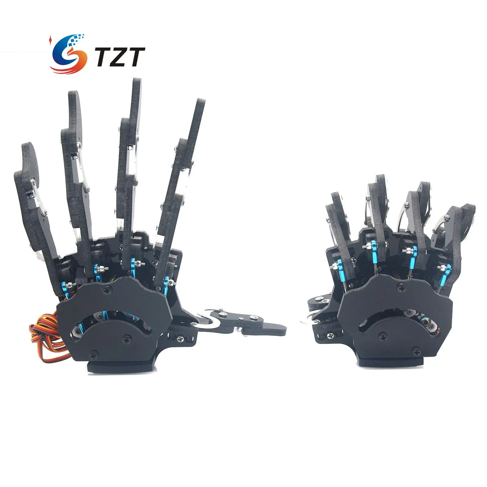 Robotic Mechanical Claw Clamper Gripper Arm Right Hand Five Fingers with Servos