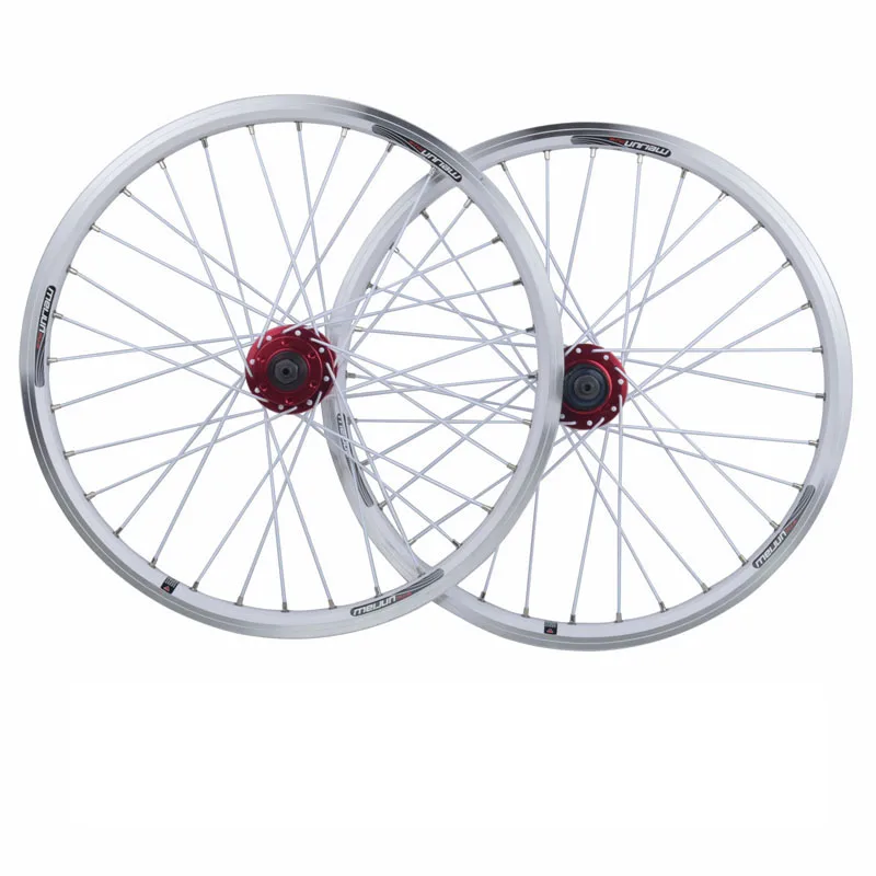 MEIJUN маленькое колесо складной колеса велосипеда 20 дюймов алюминиевый сплав quick release 406 в тормозной диск для центрального движения колеса