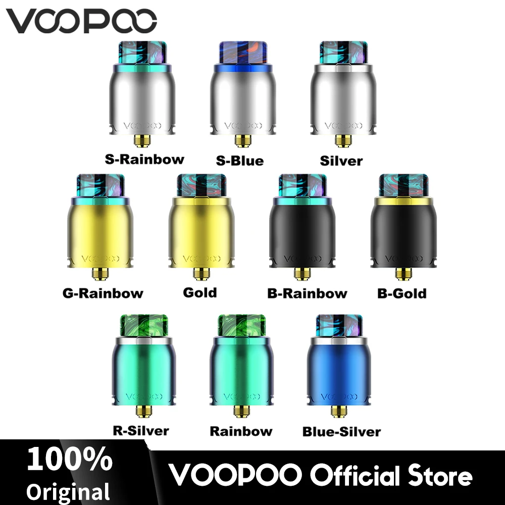 

Original VOOPOO Pericles RDA Atomizer with Resin Drip Tip 510 Thread Top/Bottom Feeding Electronic Cigarette Accessories