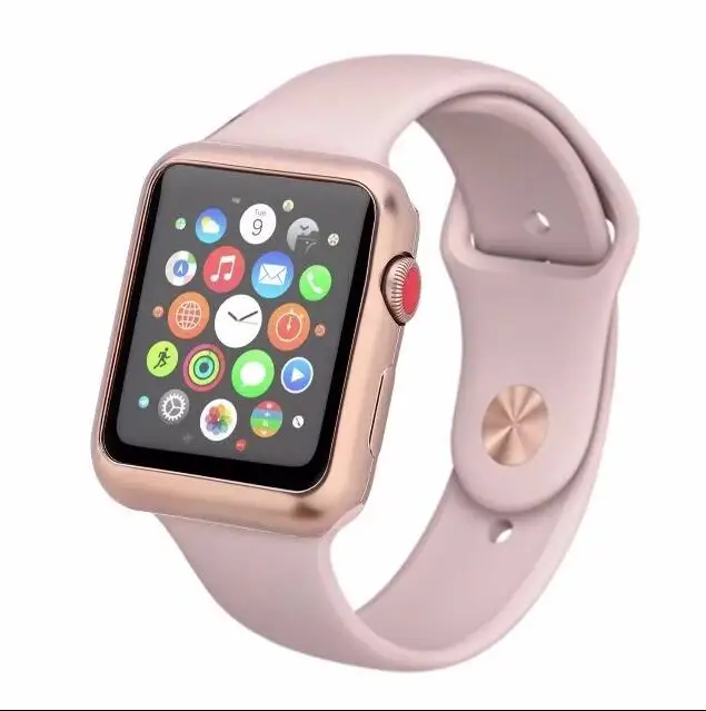 Серия 1 и 2 и 3 мягкий силиконовый бампер для Apple Watch Case 38 мм 42 мм модный защитный чехол из ТПУ для iWatch идеальный бампер