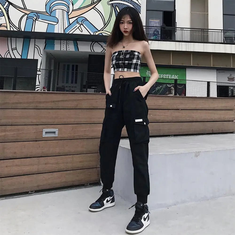 

Black Trousers For Women Summer Casual Ankle Length Pants 2019 Tops Saling Joker Safari Style Ladies High Waist Pants