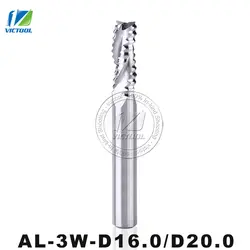 Al-3w-d16.0/d20.0 твердосплавные 3 Флейта Приплюснутые концевых Дробилки прямые кольца и гофрированной края для обработки алюминиевый сплав