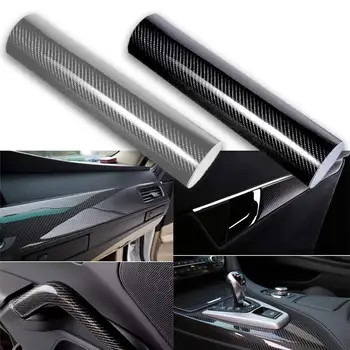

300cm x 30cm 6D Waterproof Carbon Fiber Vinyl Film Car Styling Wraped Sticker Decal Protection Film Decoration