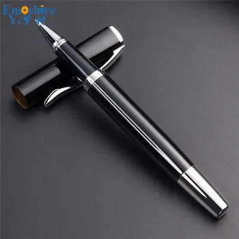 

Black Silver Clip Metal Ballpoint Pen Brand Ball pen Roller Ball Pen Gifts Supplies Custom Logo Creative Stationery Gifts P754
