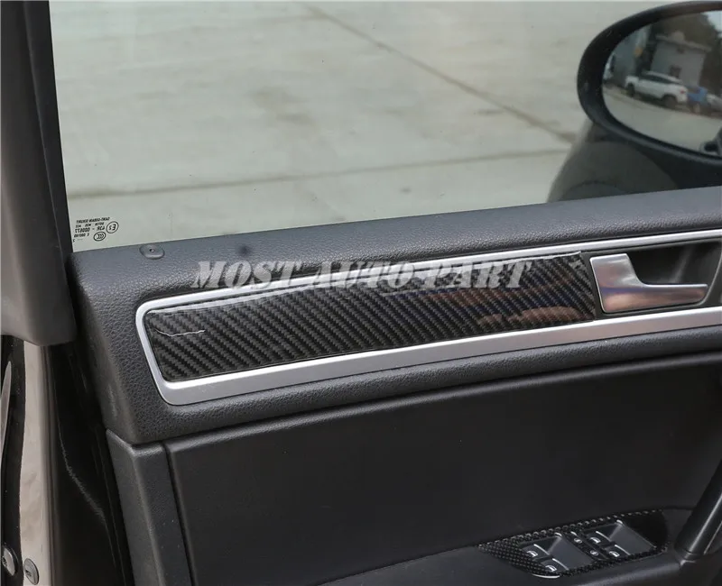 Накладка на переднюю и заднюю дверную панель для VW Touareg 2011- из углеродного волокна