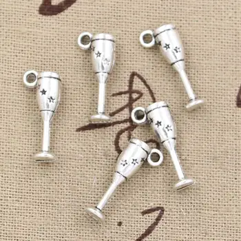 

12pcs Charms Champagne Flutes Wine Glass 20x5mm Antique Making Pendant fit,Vintage Tibetan Bronze,DIY Handmade Jewelry