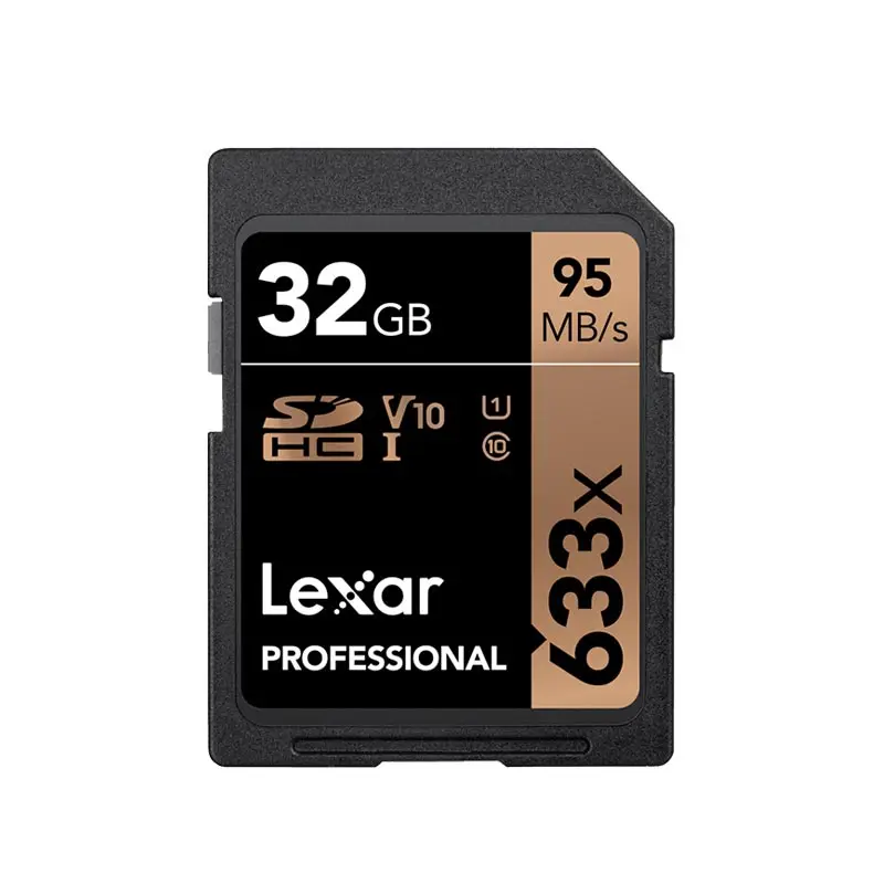 Lexar SD карты 95 м/с 16G 32 GB U1 633x64 GB 128 GB 256 GB 512 GB U3 карты Class 10 карт памяти для 1080 p 3D 4 K видео Камера - Емкость: 633X-32GB