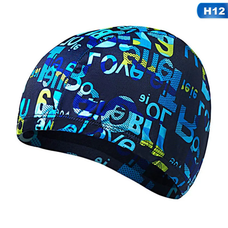Hot Stylish Unisex Swimming Cap Waterproof Flexible Swim Pool Hat For Adult Men Women Kids 1PCS Elastic Fabric Swim Cap