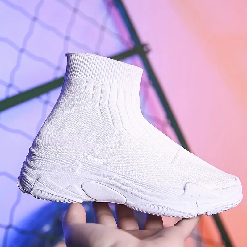 

White Socks Sneakers Female 2019 Summer Platform Women Shoes Increased Stretch Fashion Casual Shoes for Woman Balanciaga Shoes