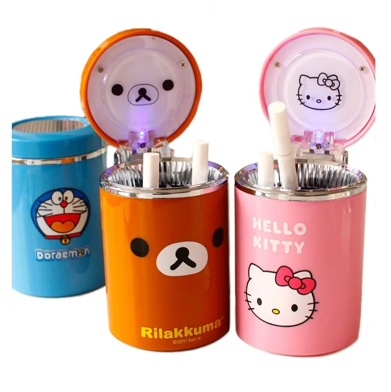 

Cute Cartoon LED Lights Ashtray Car High-end Luxury Interior Ashtray Car/Home/Office/ KTV Ashtrays Desktop Decor Creative Gift
