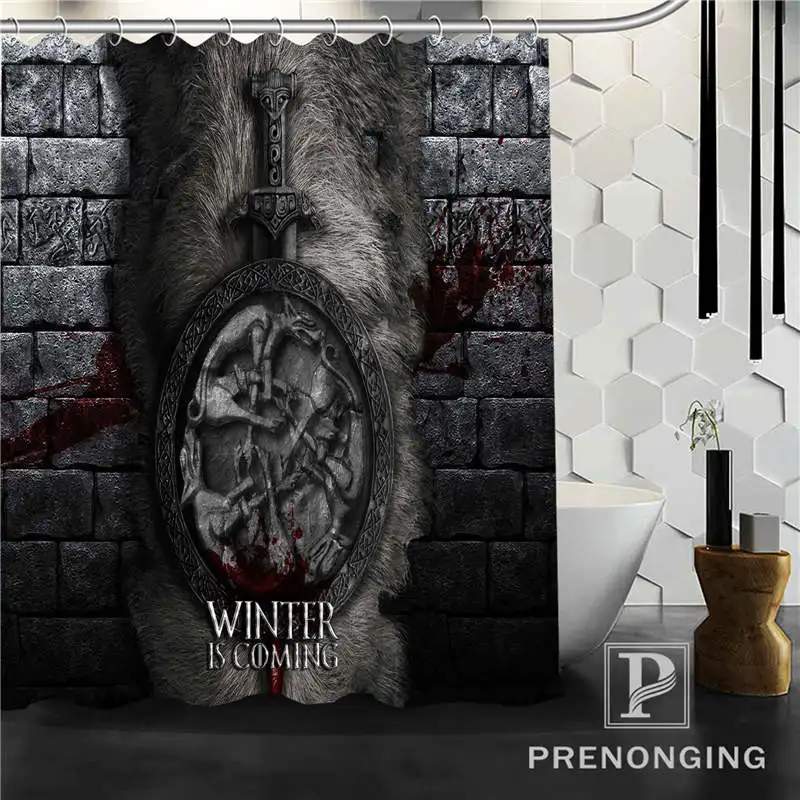 Shower curtain Персонализированные пользовательские «Игры престолов» душ украшение для дома, для занавесок купальные шторы ткань водонепроницаемый полиэстер S171218-12 - Цвет: Shower curtain