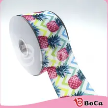 Новое поступление " 75 мм летних сезонов ананаса серии теплопередачи grosgrain ленты принимаются на заказ
