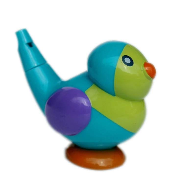 Детские игрушки для ванной в форме милой птички свисток Дети музыкальный гаджет для ванной игрушка для обучения игрушки - Цвет: Синий