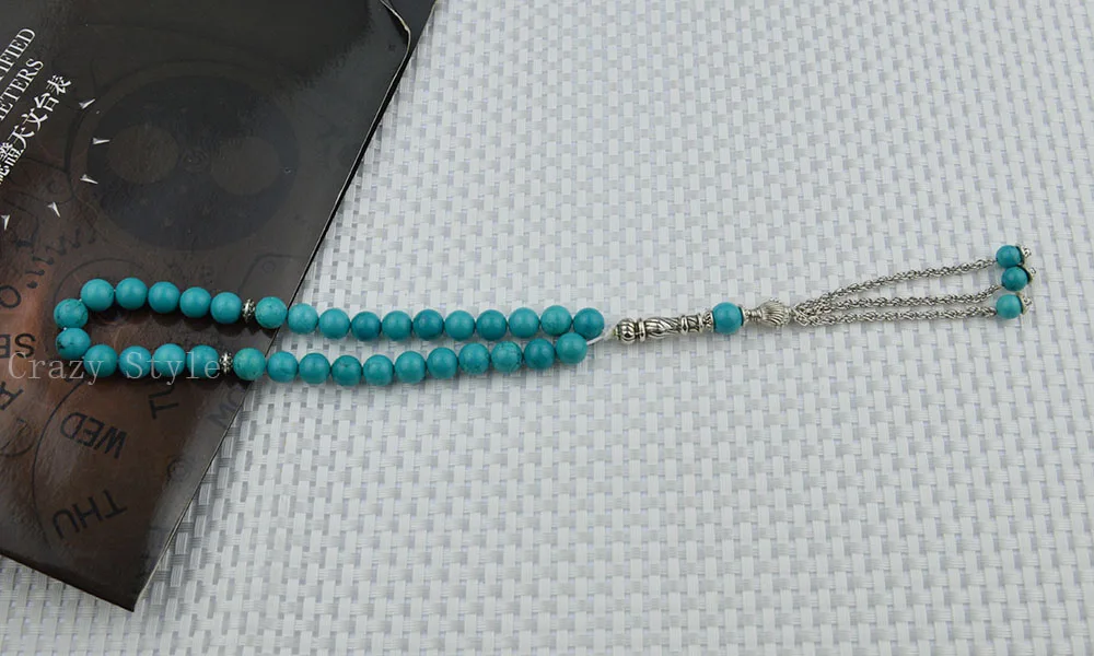 2020 New Arrival !!! Vintage Turquoises Islamic musilm 33 prayer beads tashih Rosary Misbaha by 100% Original | Украшения и