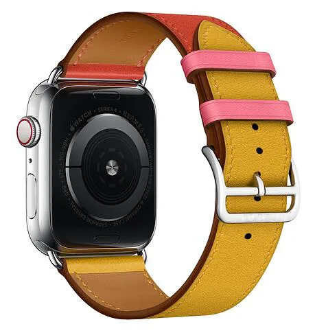 Браслет для Apple Watch кожаный ремешок 42 мм 38 мм ремешок 40 мм 44 мм для iWatch ремешок серии 5 4 3 2 1 серия 5