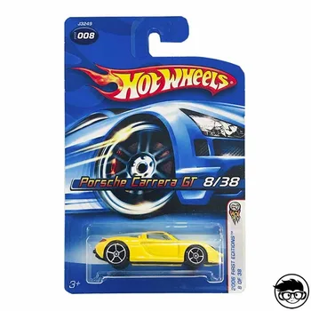 

Hot Wheels Porsche Carrera GT 008 First Edition 8/38 2007 long card