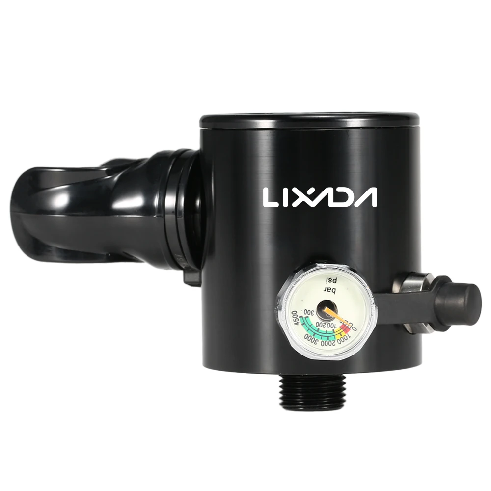 

LIXADA 0.5L Oxygen Cylinder Head Scuba Respirator Part Diving Regulator Breather with Gauge Diving Equipment