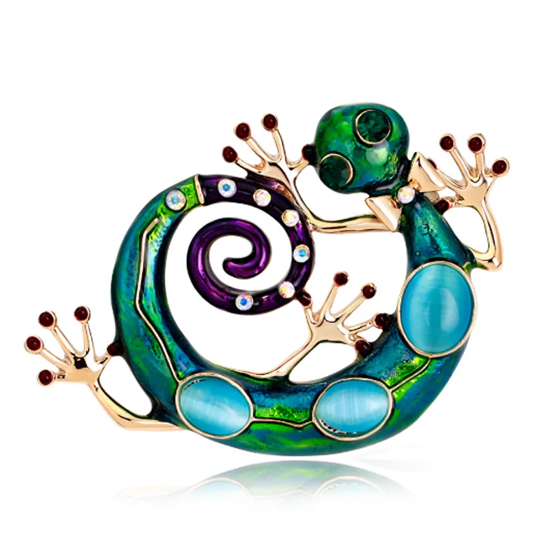 

Hot Sales Animal Lizard Wedding Dress Clip Pins Women Men Fashion Enamel Brooches Bouquet for Collar Scarf Jewelry Decor