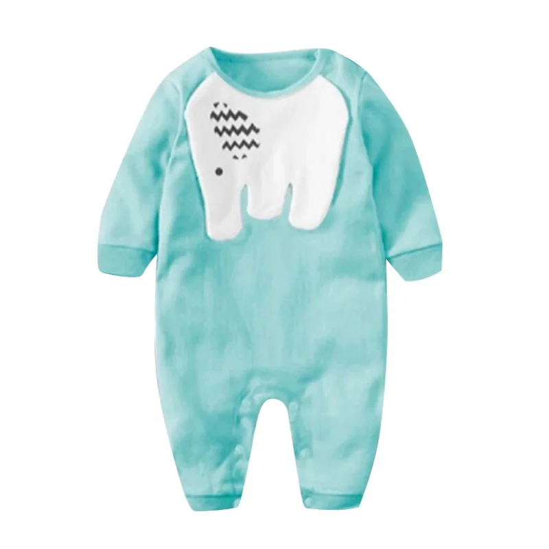 

Spring Newborn Cute Kid Baby Boy Girl Animal Elephant Pattern Cotton Bodysuits Soft Jumpsuit Clothes 0-24 M