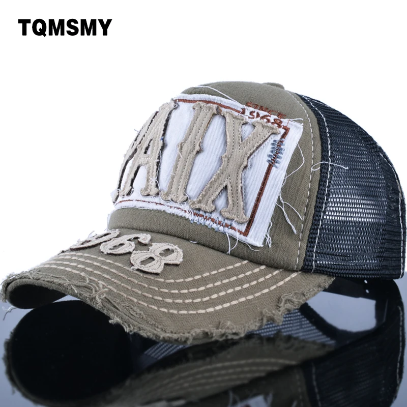 

TQMSMY summer Letter PAIX 1968 Cotton Mesh Baseball Cap Men women caps Breathable bone girls snapback cap TMWL10