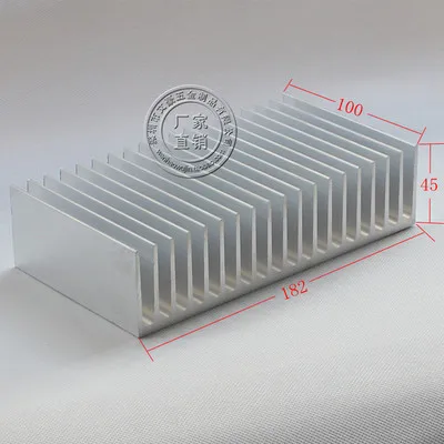 

182*100*45mm LED/computer/MOS chips/power tube/amplifier Aluminium alloy thermal heat sink radiator heatsink Fin dentate