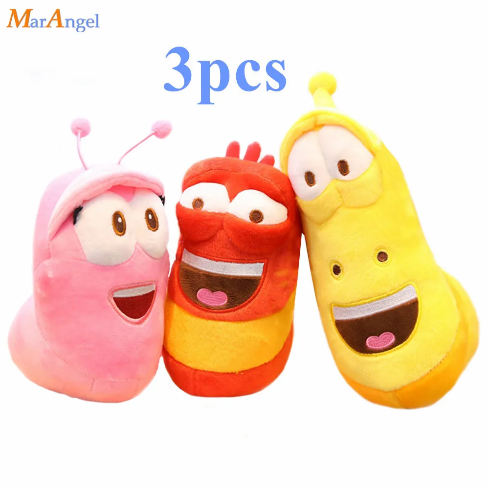3pcs/lot Korean Anime Fun Insect Slug Creative Larva Plush Toys Cute Stuffed Worm Dolls for Children Birthday Gift Hobbies