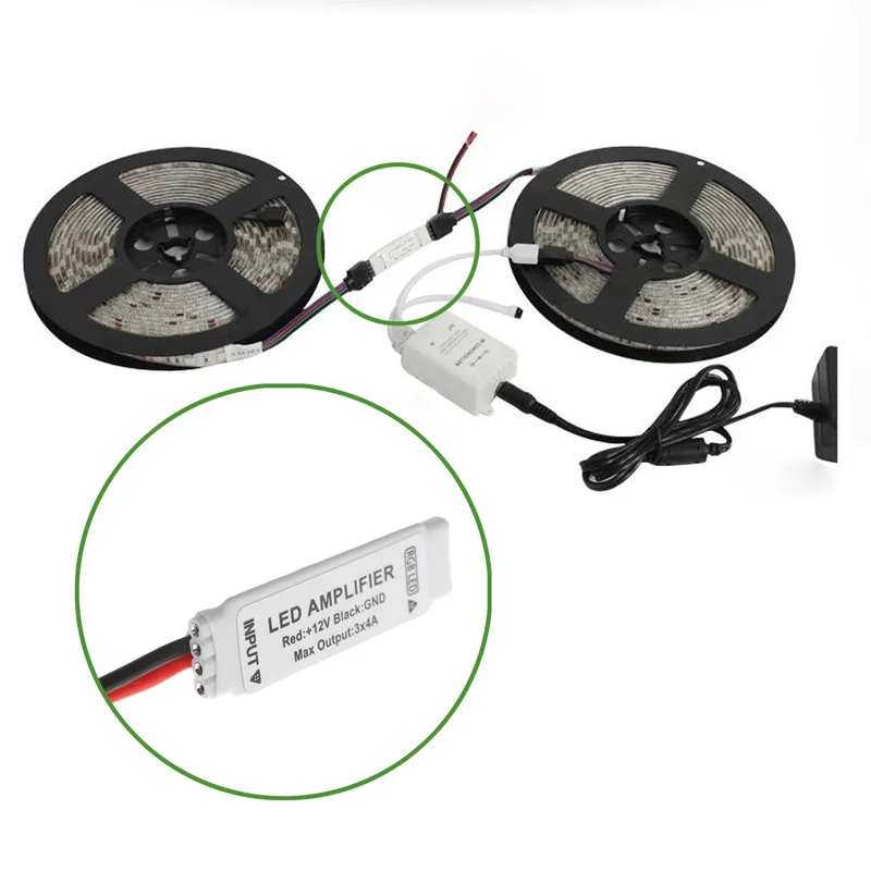 Мини усилитель сигнала ретранслятор для 5050 3528 SMD RGB светильник ная лента 12 В