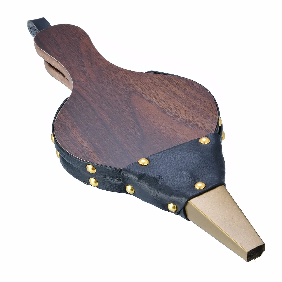 Wooden Mini Hand Bellows Vintage Brown Fireplace Blower Traditional Stove Fire Lighter Fan for Home DIY Fireside Accessory