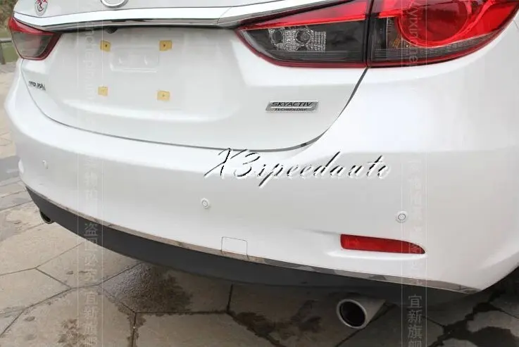 

New Car Styling Sticker Stainless Steel 5PCS Rear Bumper Protector Guard Decoration Trim For Mazda6 M6 Atenza 2014