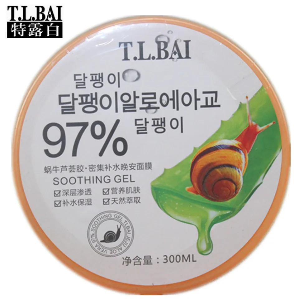 T L Bai Snail Aloe Vera Gel Face Care Whitening Hydrating