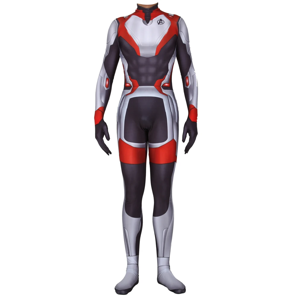 Avengers Endgame Quantum Realm Cosplay Costume Superhero Captain America Captain Marvel Zentai Bodysuit Suit Jumpsuits