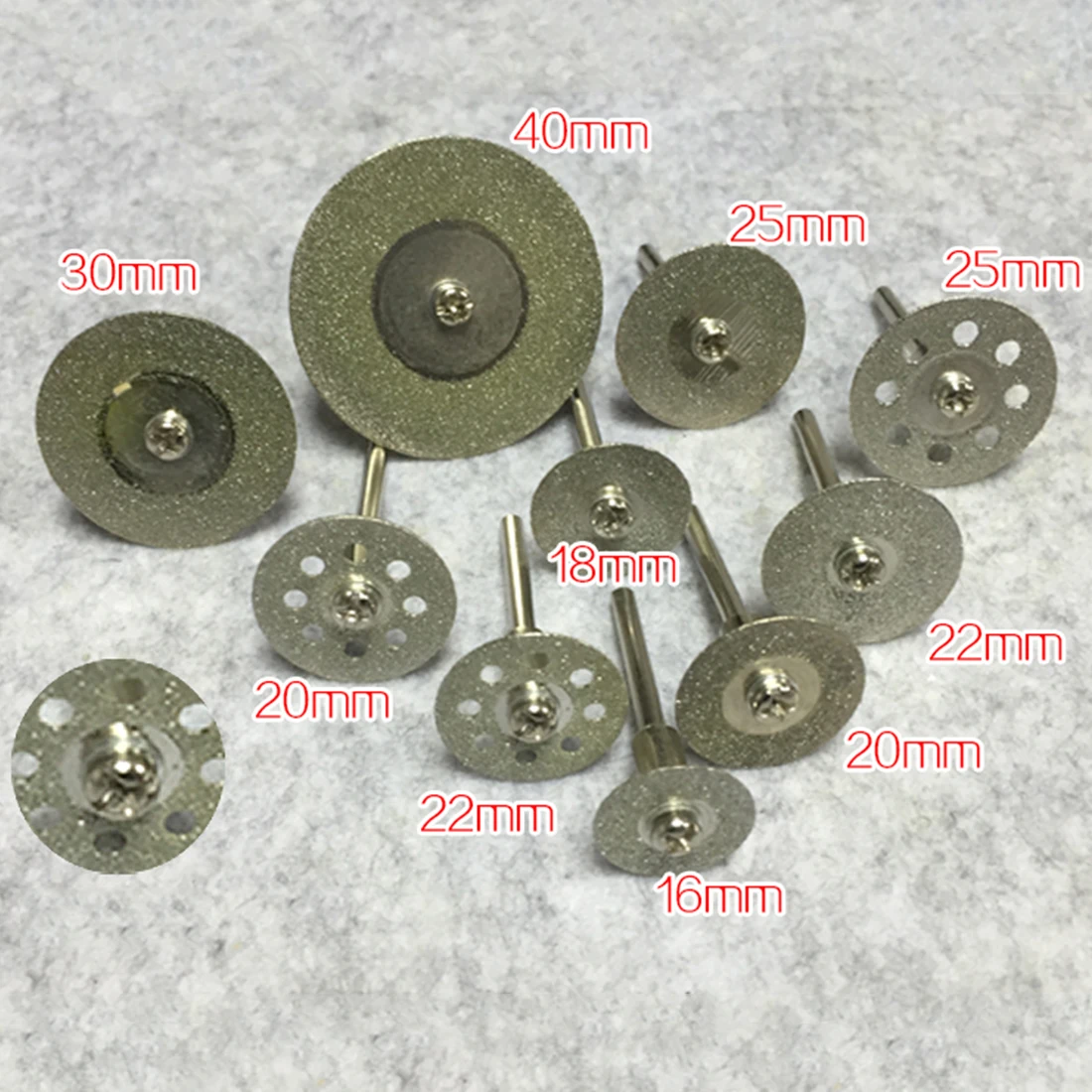 

10Pcs Diamond Cutting Discs Cut-off Hold Wheel Set Drill Fit Rotary Tools Accessories