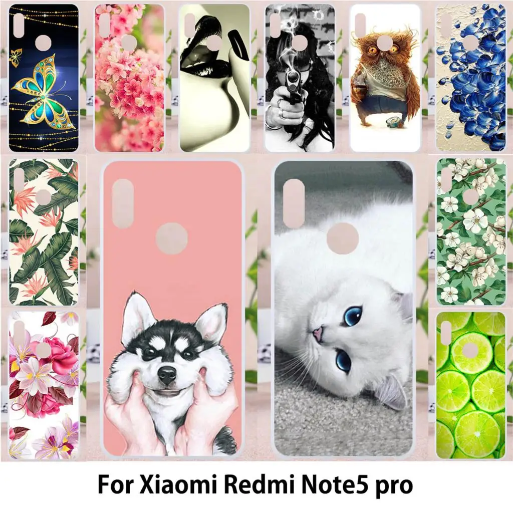 

Phone Case For Xiaomi Redmi Note 5 Pro Redmi Note 5 AI Dual Camera Cases Silicone Back Covers Painted Bags Skins