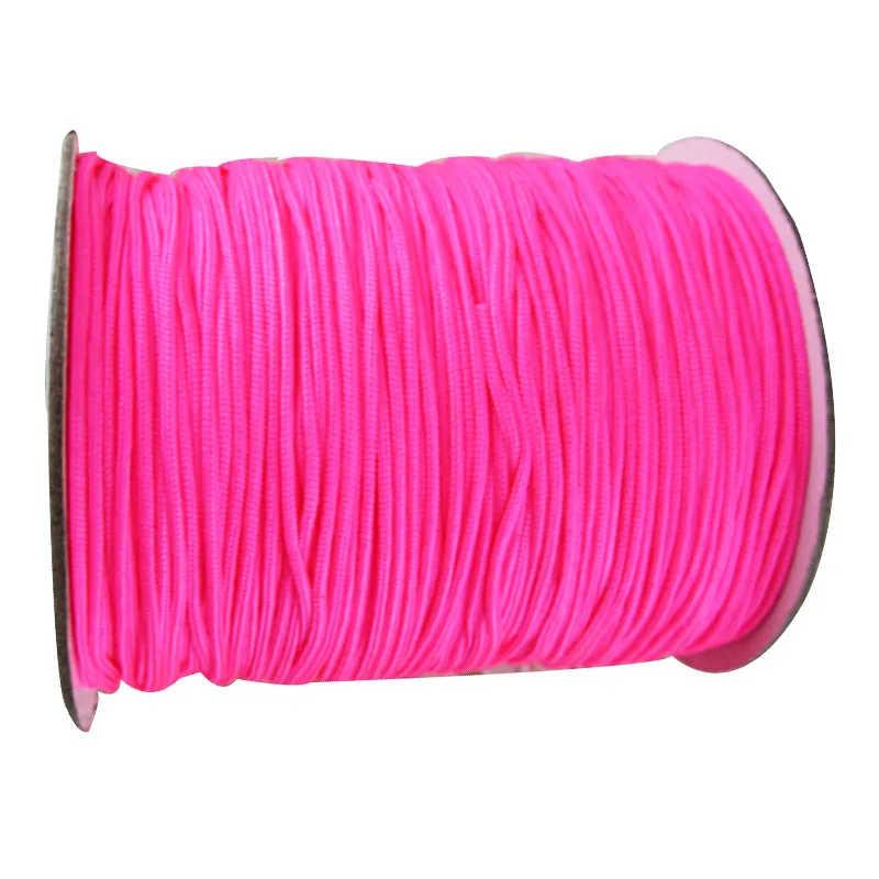 

1.5mm Neon Pink Rattail Stain Braid Nylon Cord Thread+Macrame Rope Bracelet Beading Cords String Accessories 200m/Roll