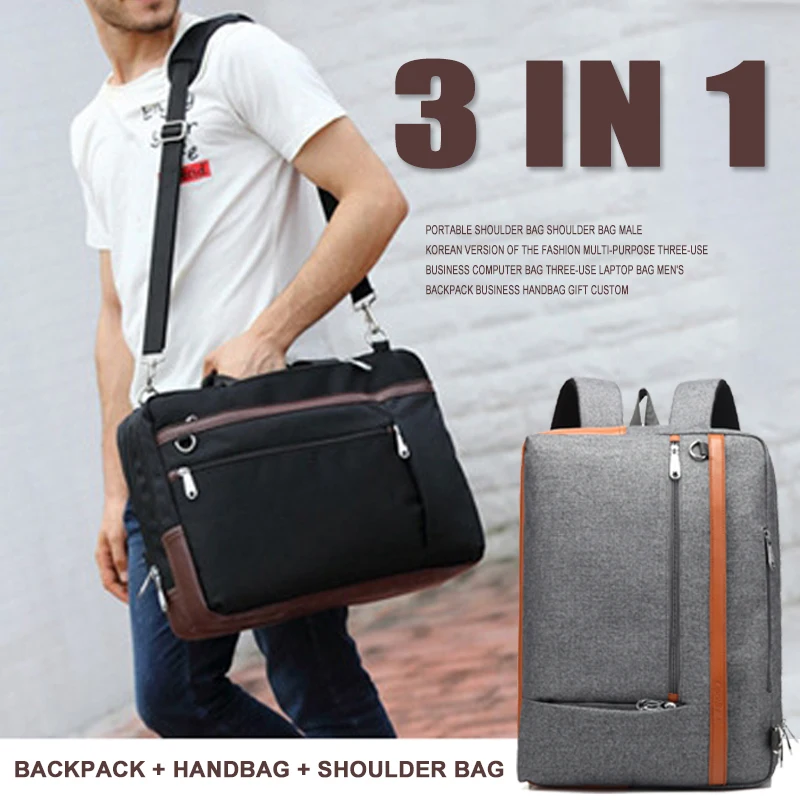 

Multifunction 3in1 Men Women Laptop Backpack Large Bag Male Female 17.3 Inch Notbook Smart Backpacks For Business Outdoor Travel