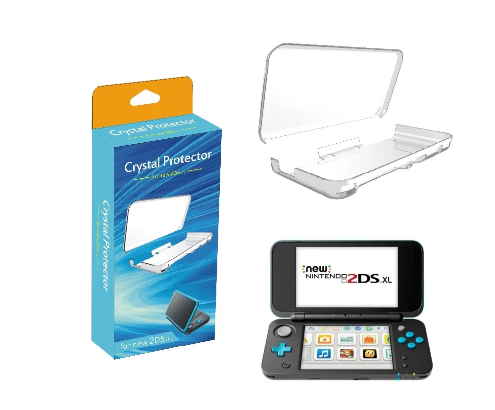 Для Nintendo Переключатель New 2dsll 2dsxl 2DS LL/XL прозрачной кожей Анти-Царапины Жесткий для