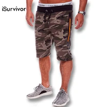 ISurvivor мужские летние камуфляжные шорты до колена, брюки мужские повседневные модные облегающие шорты большого размера Hombre шорты