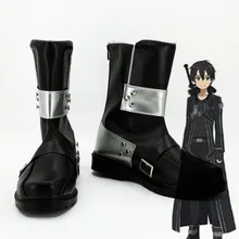 Sword Art онлайн kirigaya kazuto; обувь для косплея; SAO; аниме; вечерние сапоги Кирито