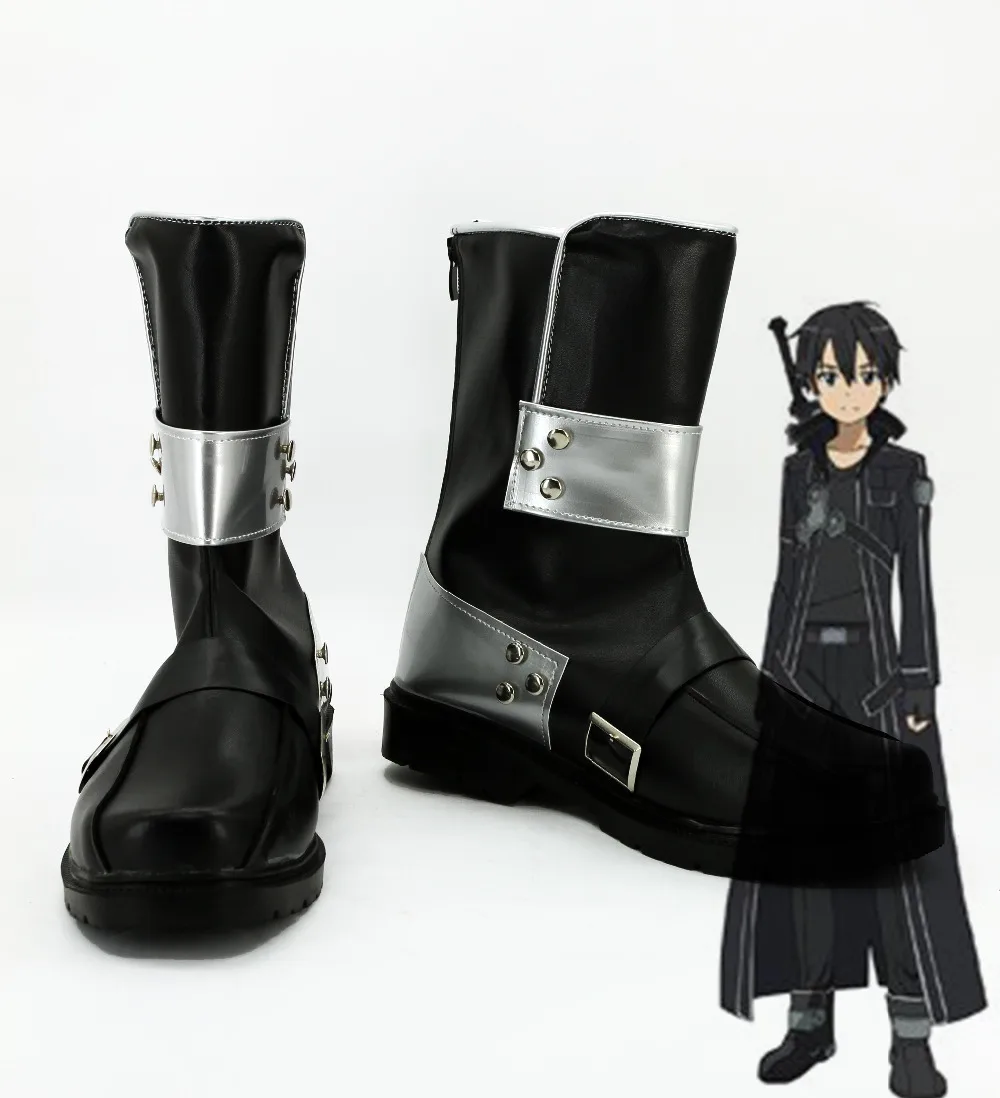 Sword Art Online kirigaya kazuto Cosplay Shoes SAO Anime Kirito Party