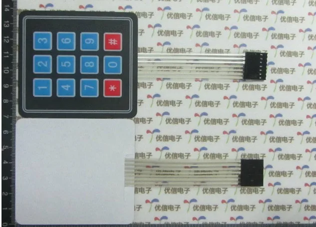 

3*4 matrix keyboard membrane switch Single-chip extended keyboard