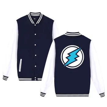 

Electroneum Logo Print Jacket Blockchain Electroneum Cotton Uniform Bitcoin Electroneum cryptocurrencies Baseball Jacket
