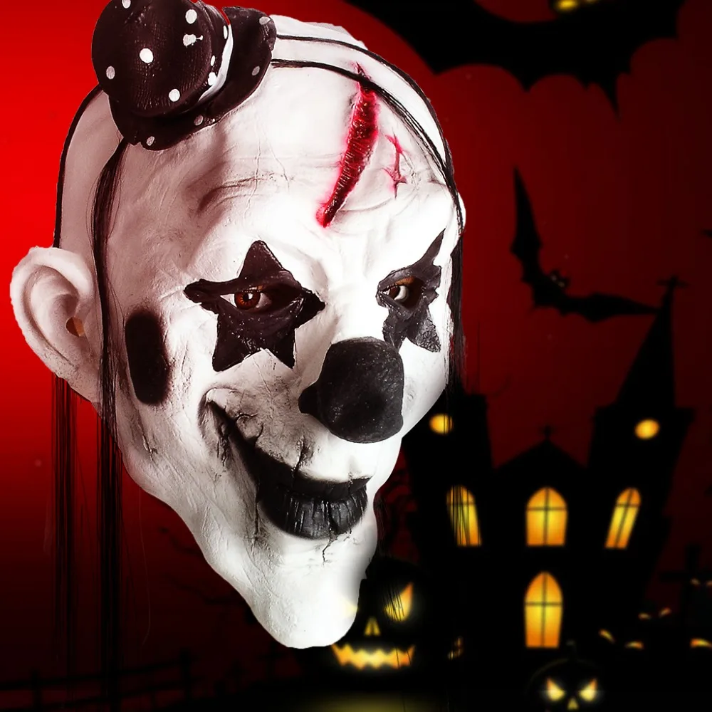 Halloween Horror Clown Mask Scary Masquerade Costumes For Halloween Party (1)