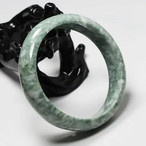 

free shipping 01923 Certified Grade "A" Natural Green Jadeite Jade Gems Bangle Bracelet