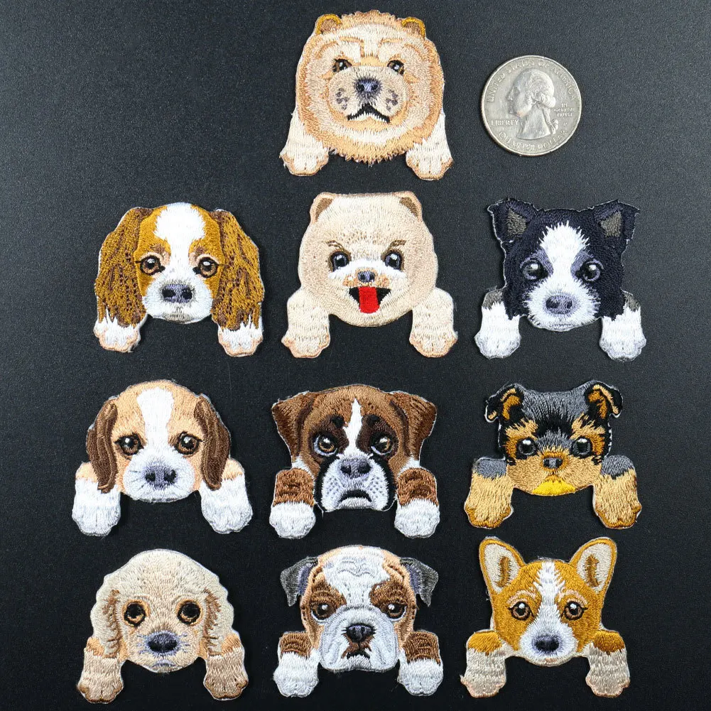 1Pcs New Chihuahua Shiba Dog Husky Patch for Woman Clothing Backpack Decoration Small Applique Iron on Embroidery Patches Badges