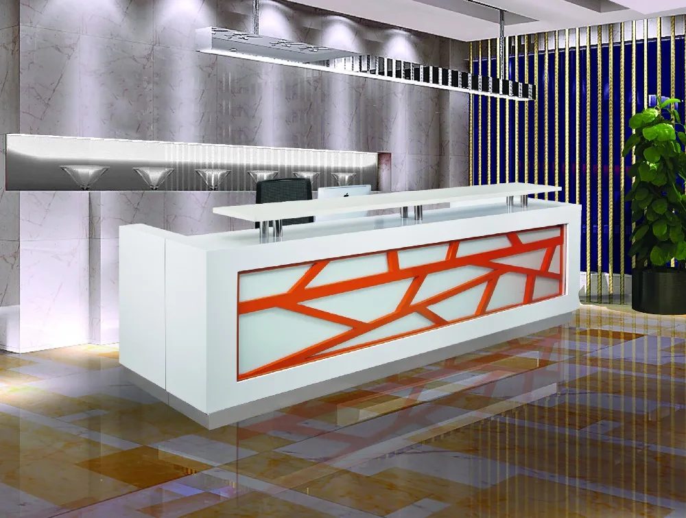 Bar Floor Shop Fashionable Cool Straight Lacquer Reception Desk