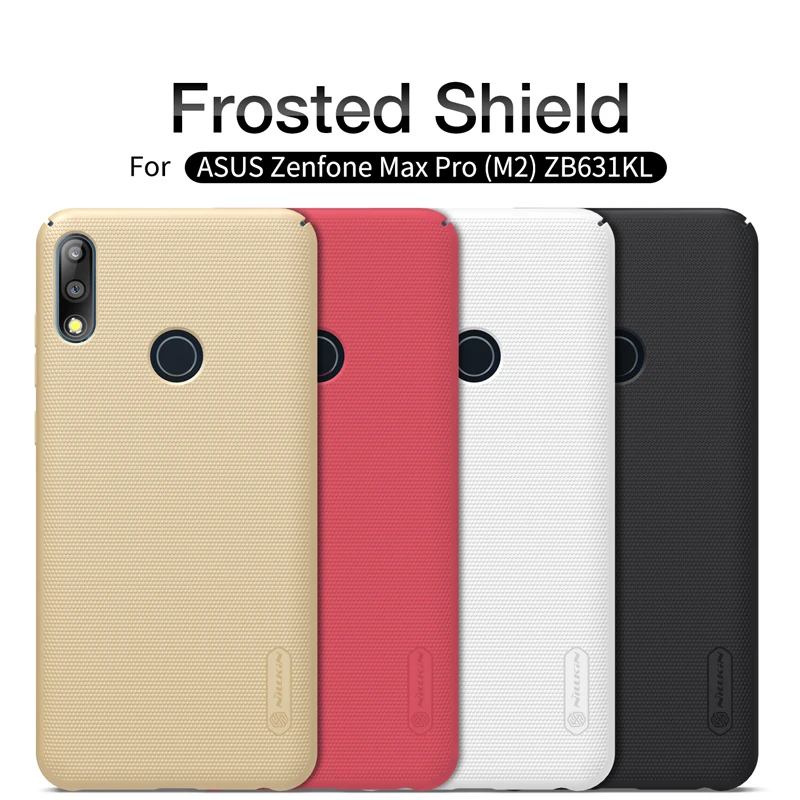 

Asus Zenfone Max Pro (M2) ZB631KL Case NILLKIN Super Frosted Shield matte hard back cover for Asus ZB631KL gift phone holder