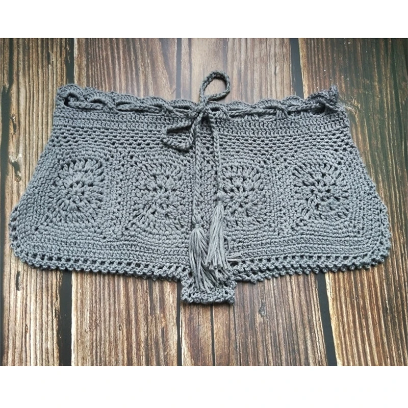 Boho Knit Crochet Beach Shorts 9