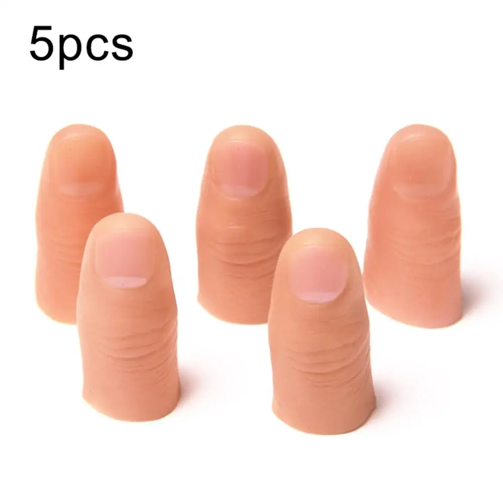 

5Pcs Fake Soft Fingers Thumb Tips Toy Close up Stage Magic Trick Prank Props