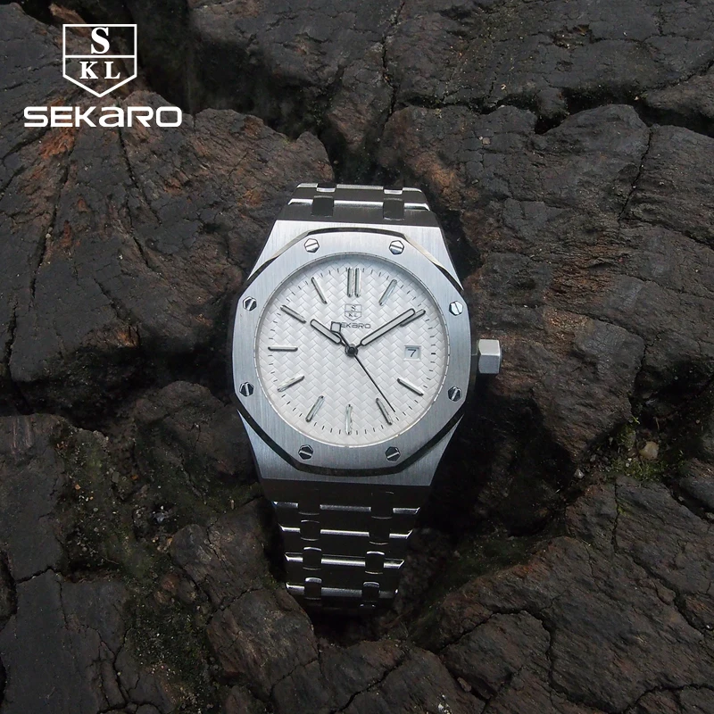 Meilleur Sekaro D affaires Robe Saphir Montres hommes En Acier Inoxydable Mécanique Automatique Étanche Top Marque De Luxe Hommes Montres